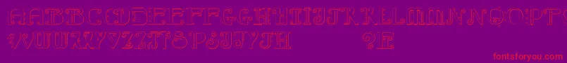 RebimbocaBeveled Font – Red Fonts on Purple Background