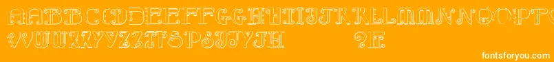 RebimbocaBeveled Font – White Fonts on Orange Background