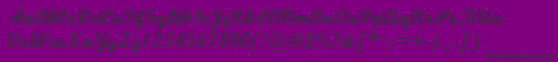 MonolineScriptMt Font – Black Fonts on Purple Background