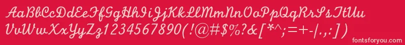 MonolineScriptMt Font – Pink Fonts on Red Background