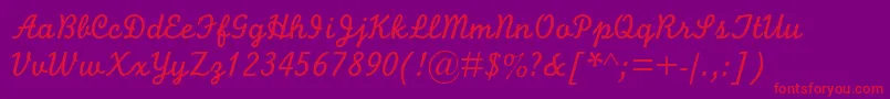 MonolineScriptMt Font – Red Fonts on Purple Background