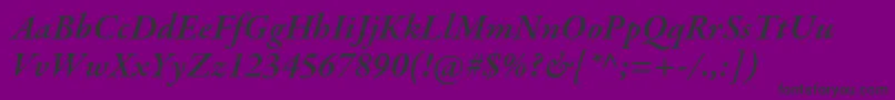 GaramondpremrproSmbdit-fontti – mustat fontit violetilla taustalla