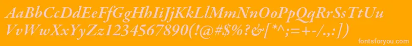 GaramondpremrproSmbdit Font – Pink Fonts on Orange Background