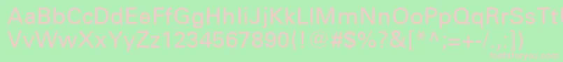 UniversLt55Roman Font – Pink Fonts on Green Background