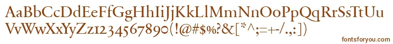 SabonnextLtRegularOldStyleFigures Font – Brown Fonts on White Background