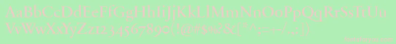 SabonnextLtRegularOldStyleFigures Font – Pink Fonts on Green Background