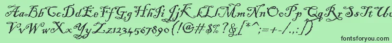 BlackadderItc Font – Black Fonts on Green Background