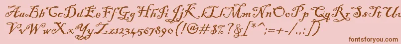 BlackadderItc Font – Brown Fonts on Pink Background