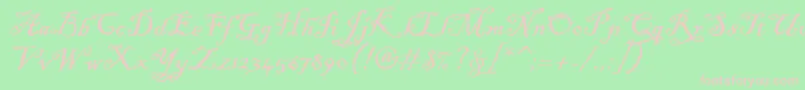 BlackadderItc Font – Pink Fonts on Green Background