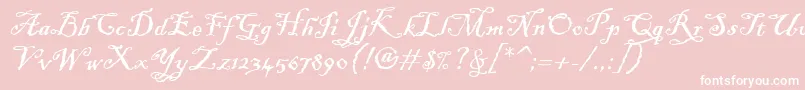 BlackadderItc Font – White Fonts on Pink Background