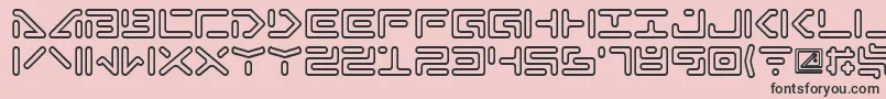 Abductionii Font – Black Fonts on Pink Background