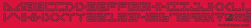 Abductionii Font – Black Fonts on Red Background