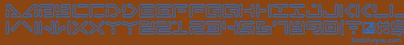 Abductionii Font – Blue Fonts on Brown Background