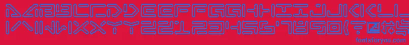 Abductionii Font – Blue Fonts on Red Background