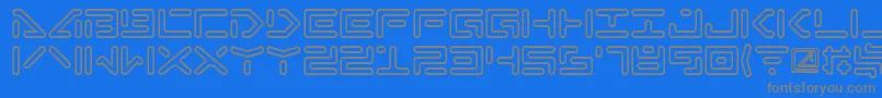 Abductionii Font – Gray Fonts on Blue Background