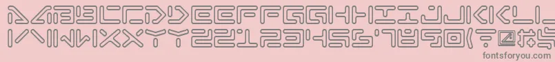 Abductionii Font – Gray Fonts on Pink Background