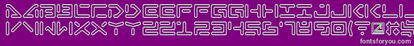 Abductionii Font – Green Fonts on Purple Background