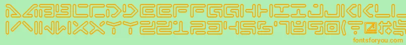 Abductionii Font – Orange Fonts on Green Background