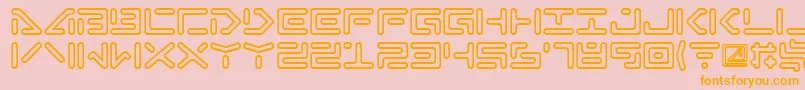 Abductionii Font – Orange Fonts on Pink Background