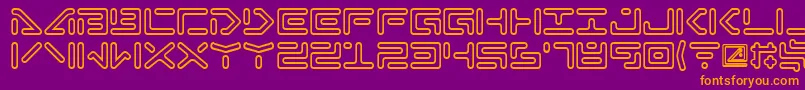 Abductionii Font – Orange Fonts on Purple Background