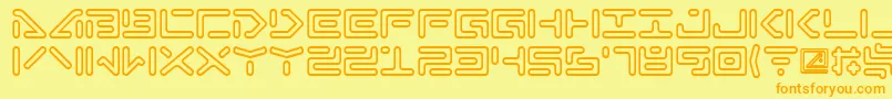 Abductionii Font – Orange Fonts on Yellow Background