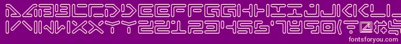 Abductionii Font – Pink Fonts on Purple Background