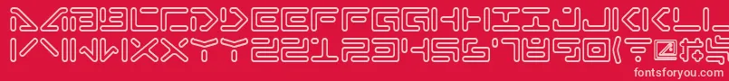 Abductionii Font – Pink Fonts on Red Background