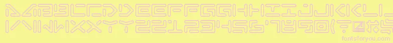 Abductionii Font – Pink Fonts on Yellow Background