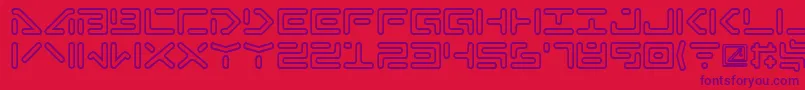 Abductionii Font – Purple Fonts on Red Background