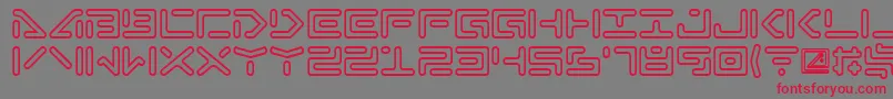 Abductionii Font – Red Fonts on Gray Background