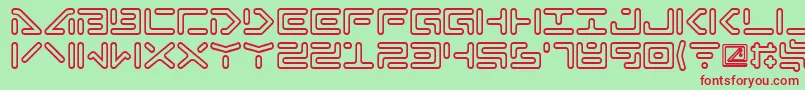 Abductionii Font – Red Fonts on Green Background