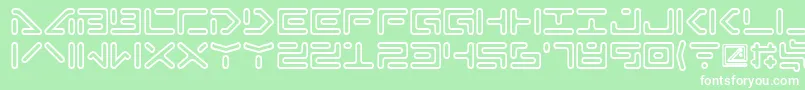 Abductionii Font – White Fonts on Green Background