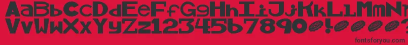 Alllicks Font – Black Fonts on Red Background