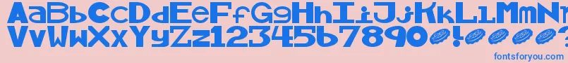 Alllicks Font – Blue Fonts on Pink Background