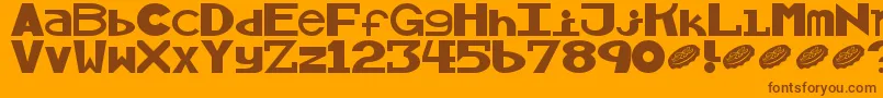 Alllicks Font – Brown Fonts on Orange Background