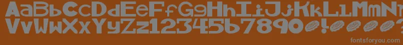 Alllicks Font – Gray Fonts on Brown Background