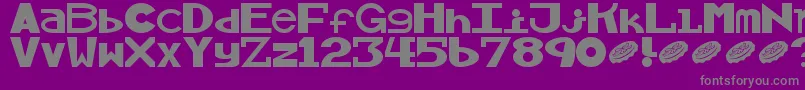 Alllicks Font – Gray Fonts on Purple Background
