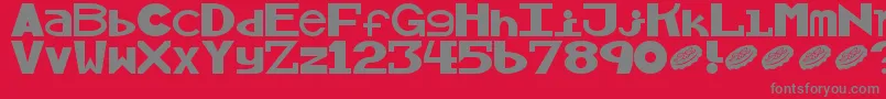 Alllicks Font – Gray Fonts on Red Background