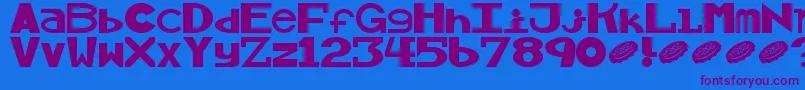 Alllicks Font – Purple Fonts on Blue Background
