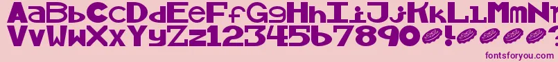 Alllicks Font – Purple Fonts on Pink Background