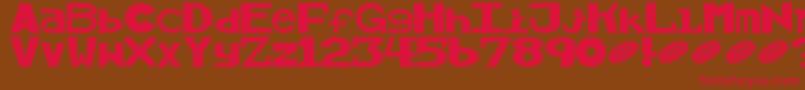 Alllicks Font – Red Fonts on Brown Background