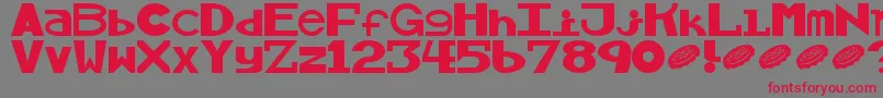 Alllicks Font – Red Fonts on Gray Background