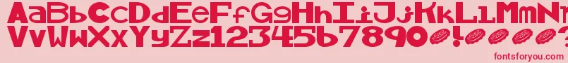 Alllicks Font – Red Fonts on Pink Background