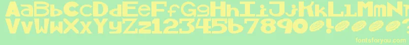 Alllicks Font – Yellow Fonts on Green Background