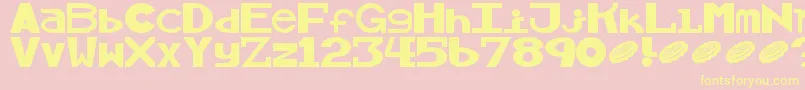 Alllicks Font – Yellow Fonts on Pink Background