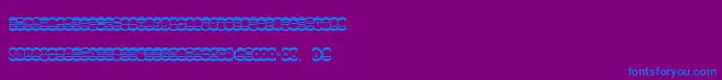 MisterEasy Font – Blue Fonts on Purple Background