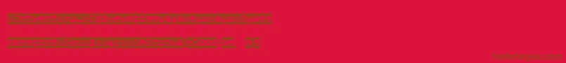 MisterEasy Font – Brown Fonts on Red Background