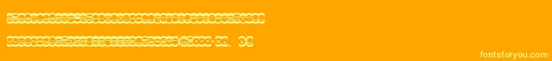 MisterEasy-fontti – keltaiset fontit oranssilla taustalla