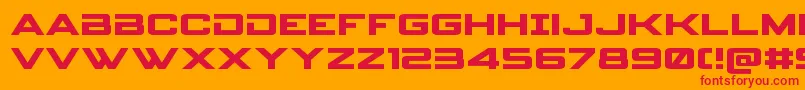 Spyagencyv3expand-fontti – punaiset fontit oranssilla taustalla