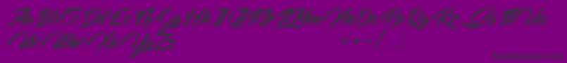 WeekendOnTheMountains Font – Black Fonts on Purple Background